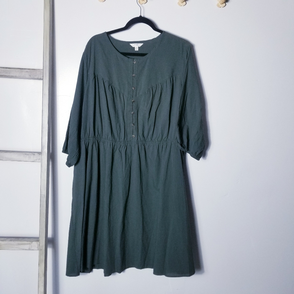 NWT TERRA & SKY GREEN DRESS SIZE 3X